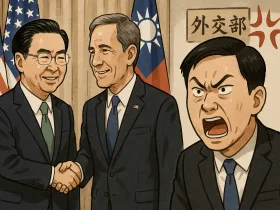 外交会談に緊張感