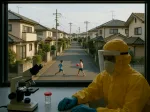 住宅地と研究所の窓