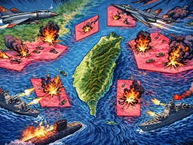 中国軍による軍事演習エリア