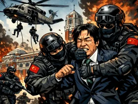 台湾の総統府で頼清徳を拉致する中国軍の特殊部隊